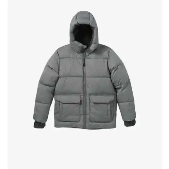 All In Motion Boys Girls Short Puffer Jacket Large 12/14 Gray Extendable… - Picture 12 of 12